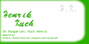 henrik kuch business card